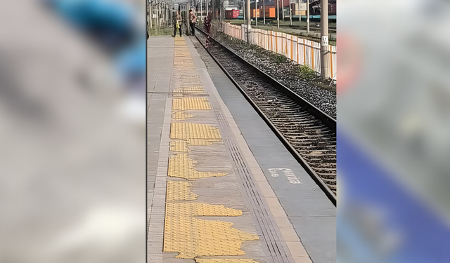 Biçerova İZBAN İstasyonu'nda kaçak geçiş tepkisi!