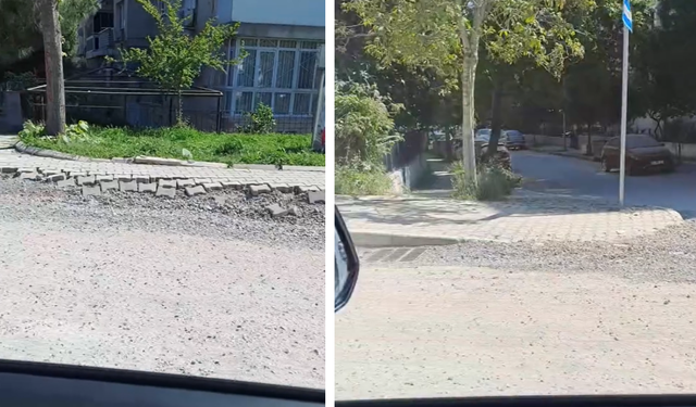 Bornova'da toz duman içinde bir mahalle!