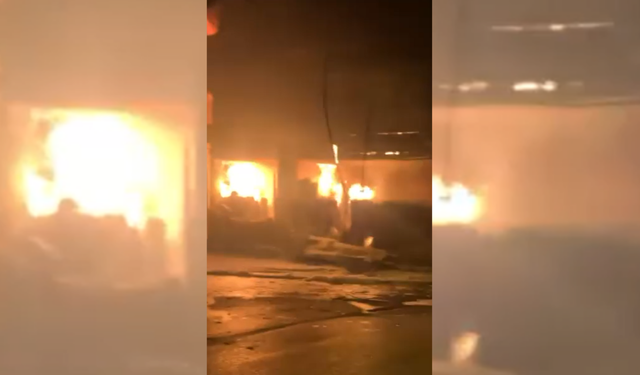 Karabağlar'da yangın! Çok sayıda dükkan zarar gördü