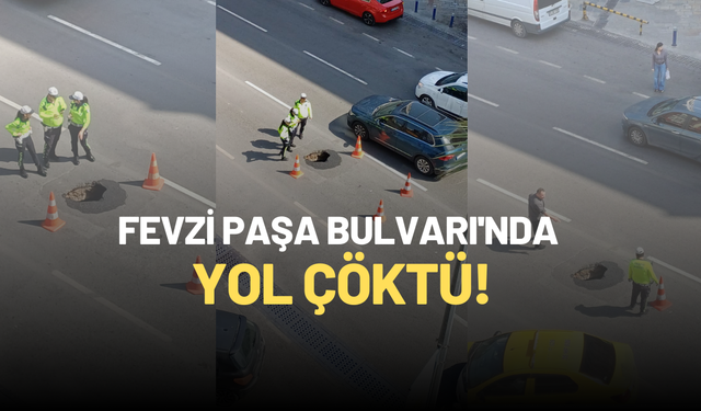 İzmir'de Son Dakika- Konak'ta yol çöktü!
