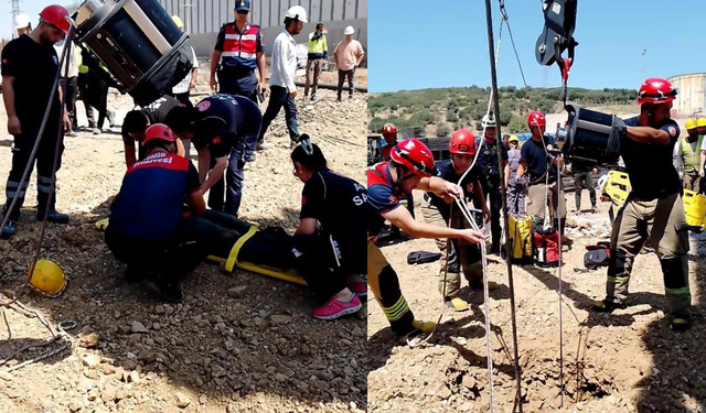 İzmir’de kuyuda mahsur kalan yurttaş kurtarıldı
