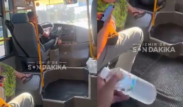 Bornova’da dolmuş şoföründen örnek davranış