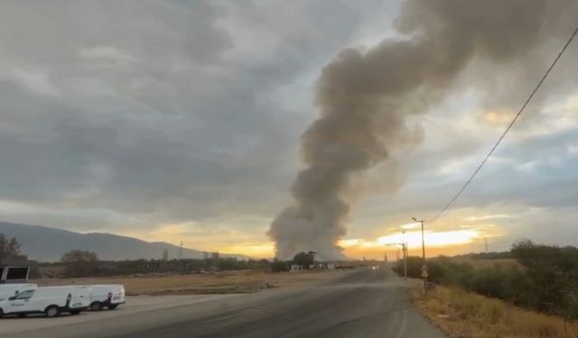 Kemalpaşa’da çöp aktarma noktasında yangın çıktı
