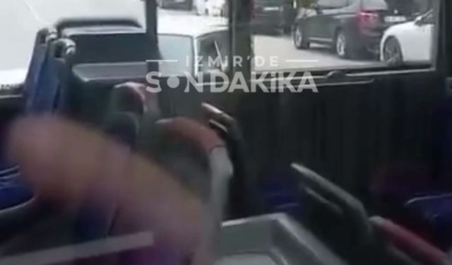 Bayraklı’da ESHOT otobüsüyle otomobil çarpıştı