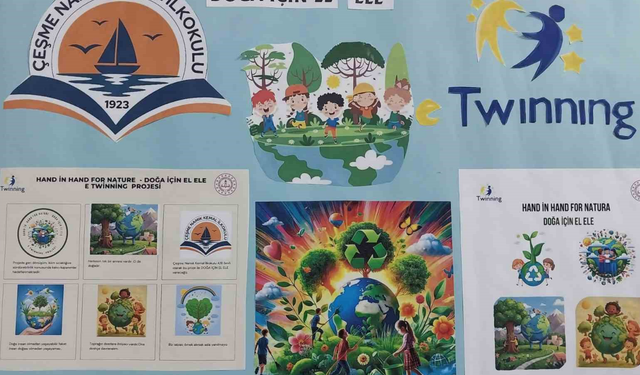 eTwinning projesiyle Çeşmeli öğrencilerden çevreci adım