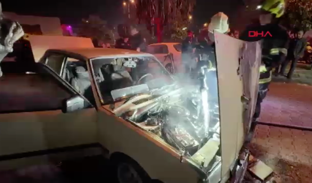 Aydın’da park edilen otomobil saniyeler içinde alev aldı