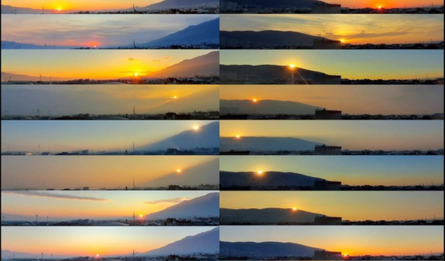 Bursa’da güneşin doğuş ve batışı 1 yıllık çalışmayla belgelendi