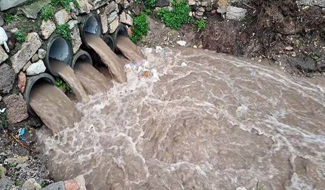 Foça'da fırtına ve sağanak yağmur hayatı olumsuz etkiledi