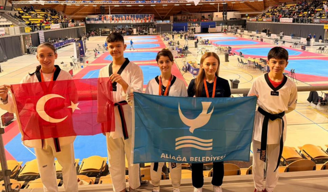 Aliağa’nın genç taekwondocularından uluslararası başarı