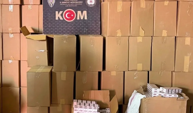 Bornova’da kaçak sigara operasyonu: 1,8 milyon makaron ele geçirildi