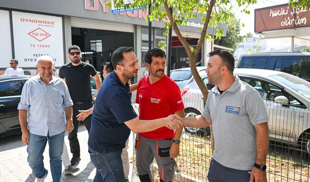 Başkan Eşki'den 3. Sanayi Sitesi'ne ziyaret: Bornova bir sanayi kentidir, esnafımızın her zaman yanındayız