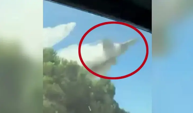 Yalova’da düşen F-16’nın son anları kamerada: Araçların üzerinden geçti