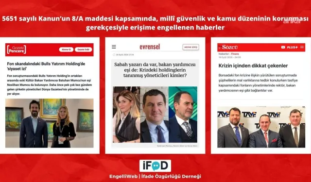 İFÖD duyurdu: Fon soruşturmasına ilişkin haberlere erişim engeli getirildi