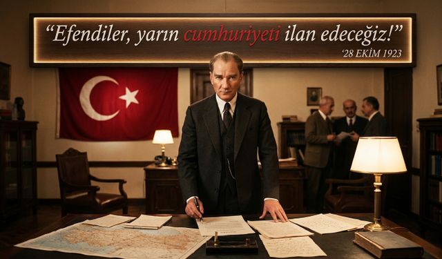 Efendiler, yarın cumhuriyeti ilan edeceğiz!