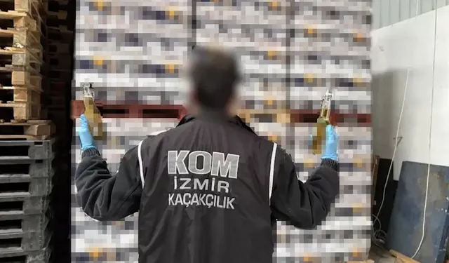 Bornova’daki iş yerine baskın: 21 bin litre kaçak alkol ele geçirildi!
