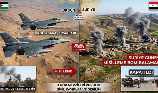 Sınırımızda bir savaş daha! Ürdün, Suriye'yi bombalamaya başladı!