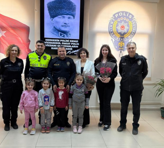 Tireli minikler Bayındır Emniyet Müdürü’nü ziyaret etti