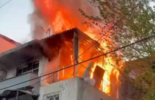 Silahlı baskın ihbarı yangınla bitti: 10 şüpheli gözaltında