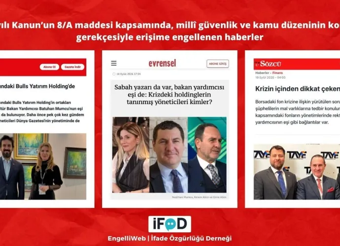İFÖD duyurdu: Fon soruşturmasına ilişkin haberlere erişim engeli getirildi