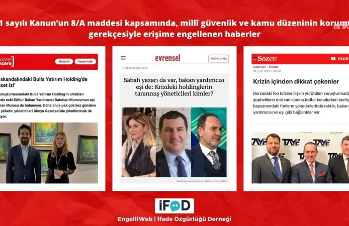İFÖD duyurdu: Fon soruşturmasına ilişkin haberlere erişim engeli getirildi