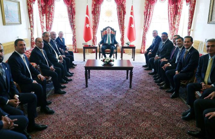Dört büyük kulübün başkanı Erdoğan ile Dolmabahçe’de görüştü
