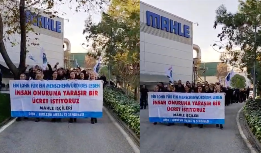 İzmir'de Mahle işçileri grev yaptı