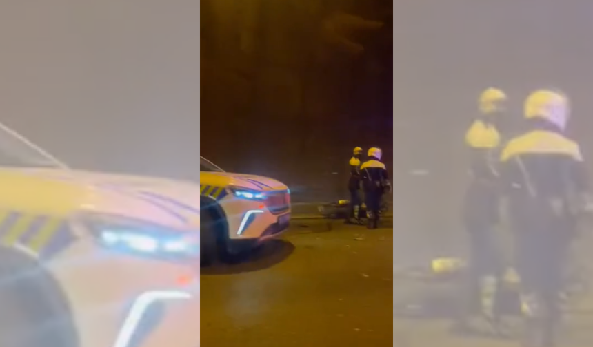 Bayraklı Tüneli'nde motosiklet kazası!