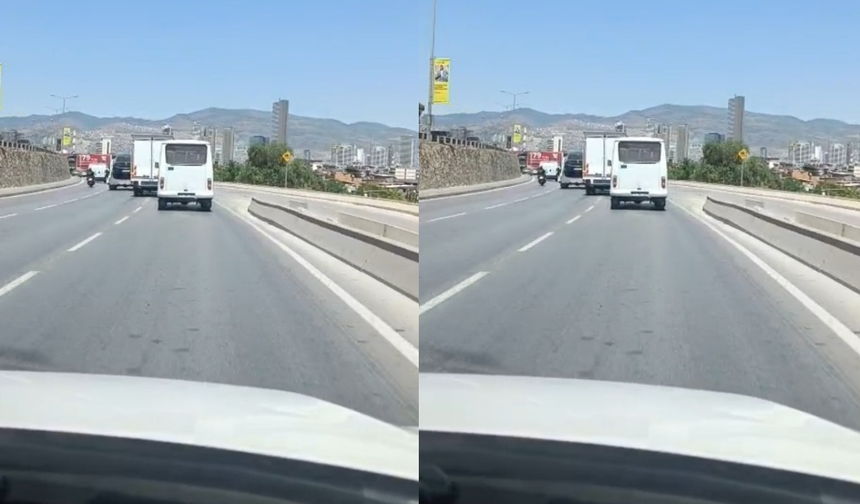 Yeşildere’de trafikte tehlikeli anlar kamerada!