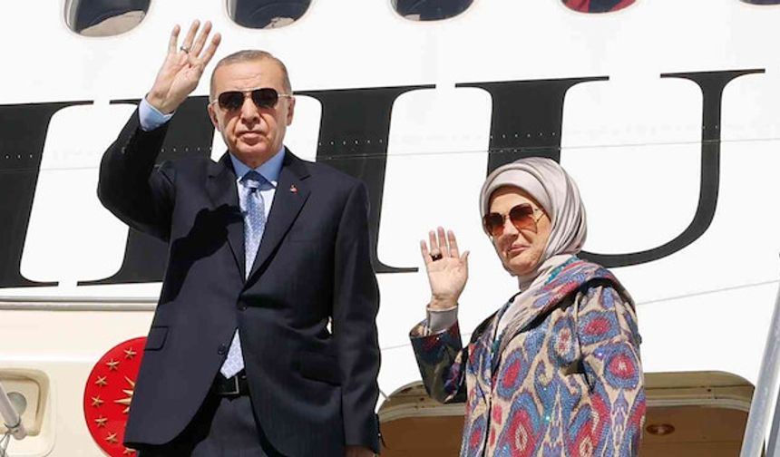 Cumhurbaşkanı Erdoğan, Türkmenistan'a gitti