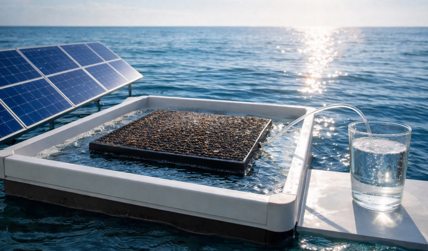 Elektriğe bağlı olmadan deniz suyunu tatlı suya dönüştüren güneş enerjili sistem geliştirildi