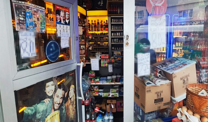 İçki fiyatı kağıtlarını camına asan büfeye işlem başlatıldı