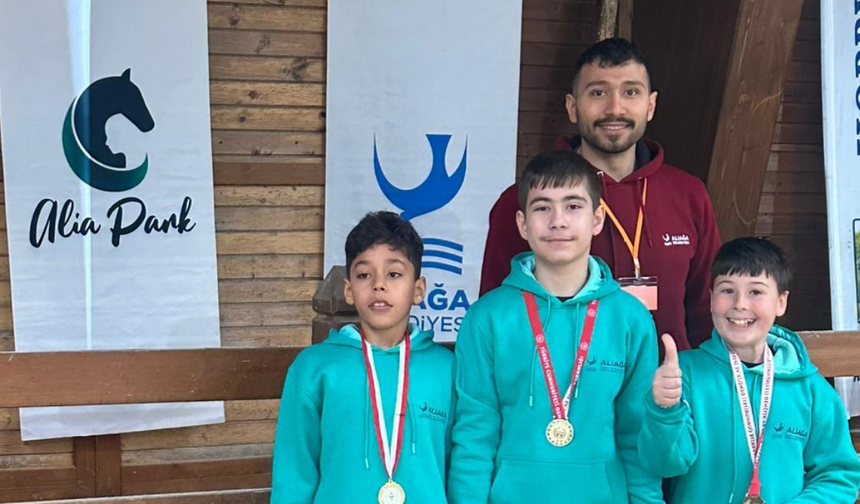 Aliağa’nın özel sporcularından ulusal çifte şampiyonluk başarısı