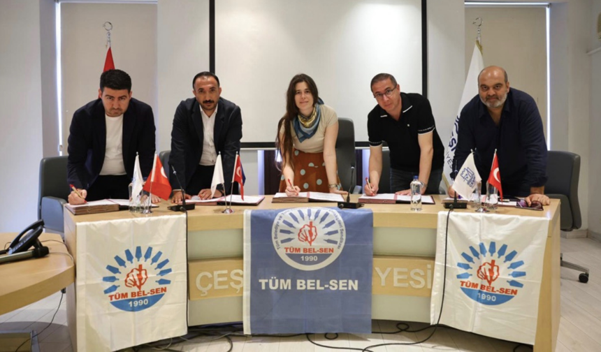 Çeşme Belediyesi, Tüm Bel-Sen ile toplu iş sözleşmesini imzaladı
