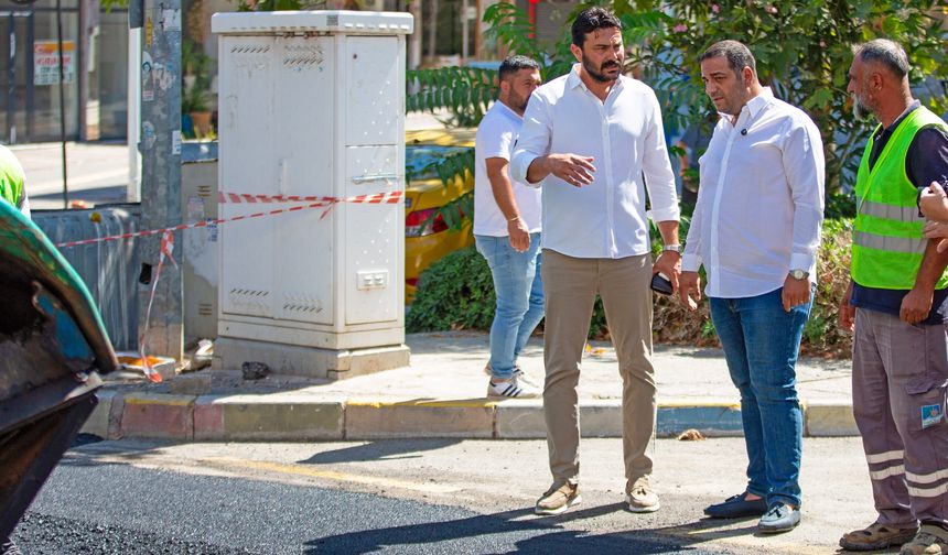 Narlıdere’de asfalt seferberliği sürüyor: Cadde ve sokaklar yenileniyor