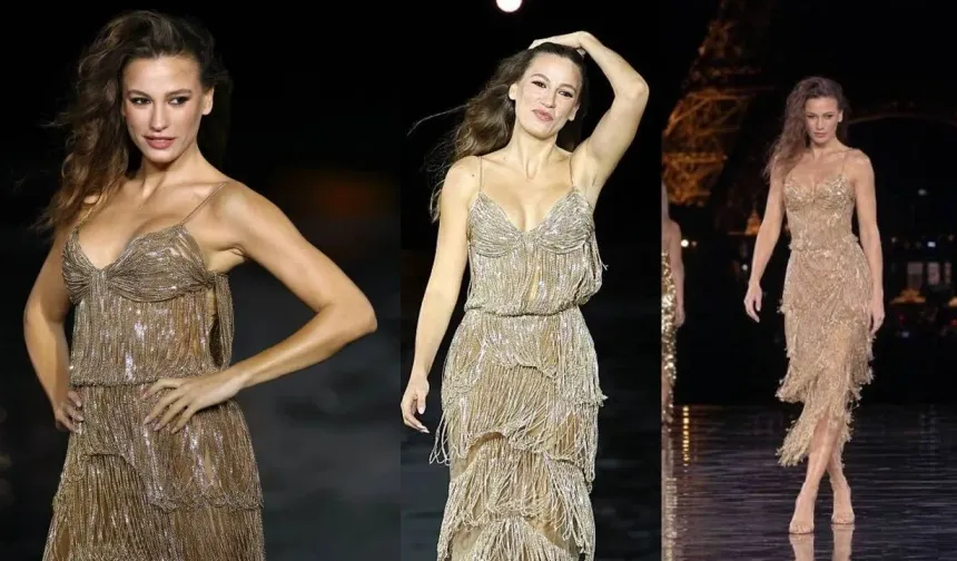 Serenay Sarıkaya Paris'te podyuma çıktı! Sosyal medyada gündem oldu