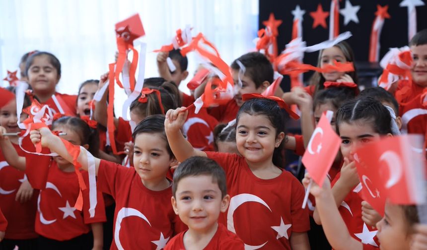 Cumhuriyet coşkusu Konaklı miniklerin kalbinde yankılandı