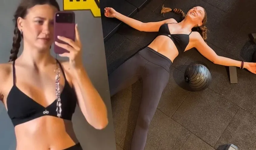 Serenay Sarıkaya’nın spor salonu pozlarına beğeni yağdı