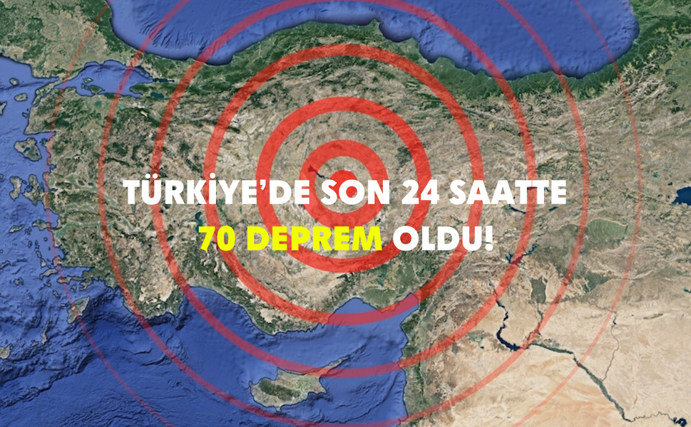 20 Kasım 2024 | Son 24 saatte Türkiye'de 70 deprem oldu!