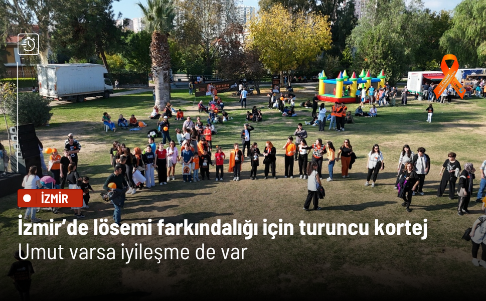İzmir’de lösemi farkındalığı için turuncu kortej: Umut varsa iyileşme de var