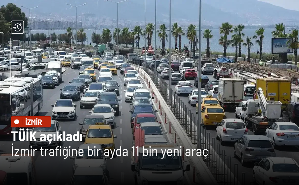 TÜİK açıkladı: İzmir trafiğine bir ayda 11 bin yeni araç, ikinci el piyasası duruldu