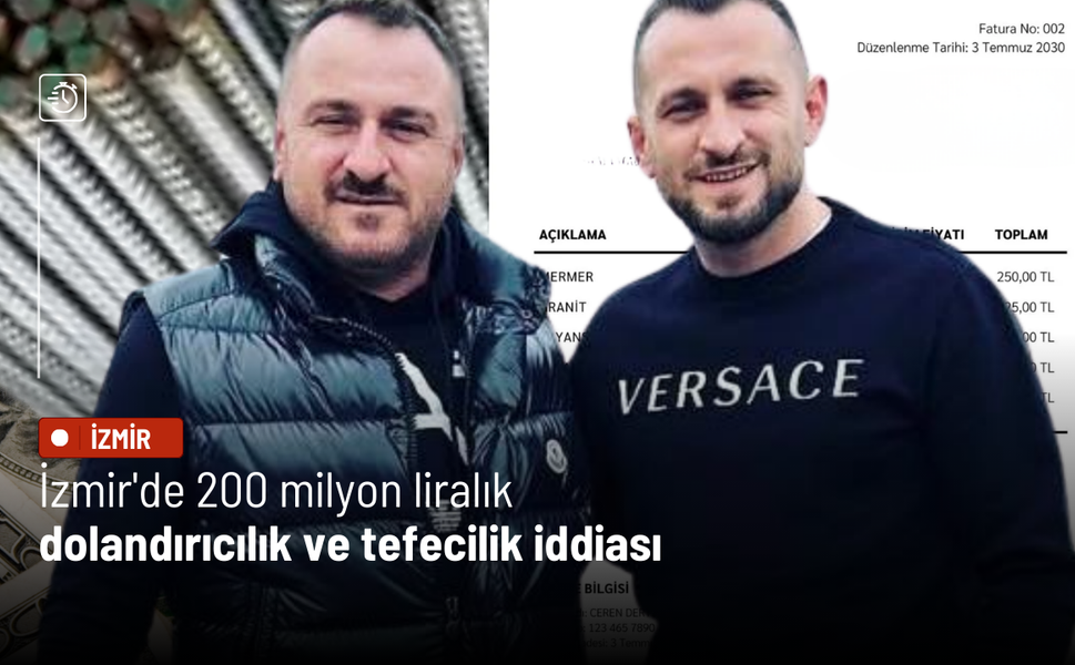 İzmir'de 200 milyon liralık dolandırıcılık ve tefecilik iddiası