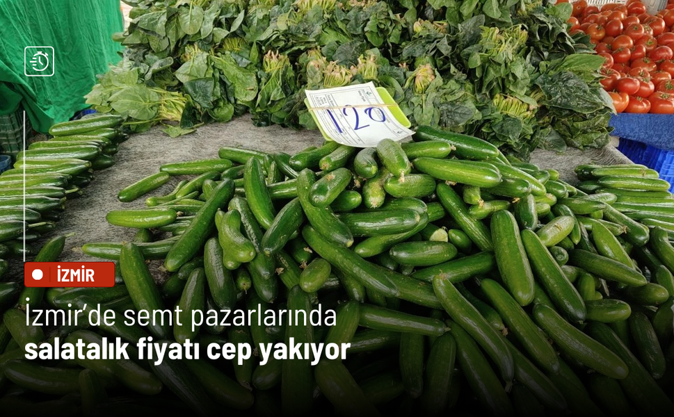 İzmir’de semt pazarlarında salatalık fiyatı cep yakıyor