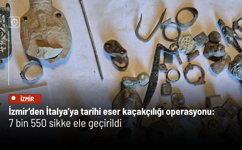 İzmir’den İtalya’ya tarihi eser kaçakçılığı operasyonu: 7 bin 550 sikke ele geçirildi