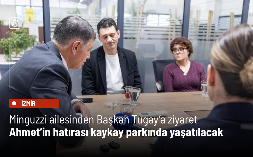 Minguzzi ailesinden Başkan Tugay’a ziyaret: Ahmet’in hatırası kaykay parkında yaşatılacak