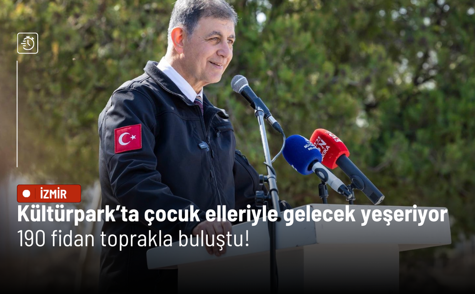 Kültürpark’ta çocuk elleriyle gelecek yeşeriyor: 190 fidan toprakla buluştu!