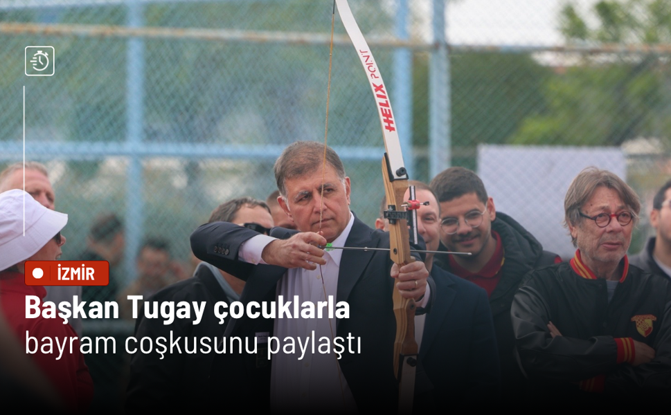 Başkan Tugay çocuklarla bayram coşkusunu paylaştı