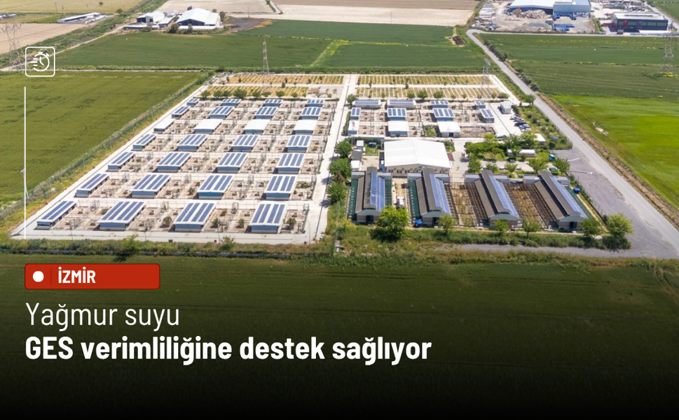 Yağmur suyu GES verimliliğine destek sağlıyor
