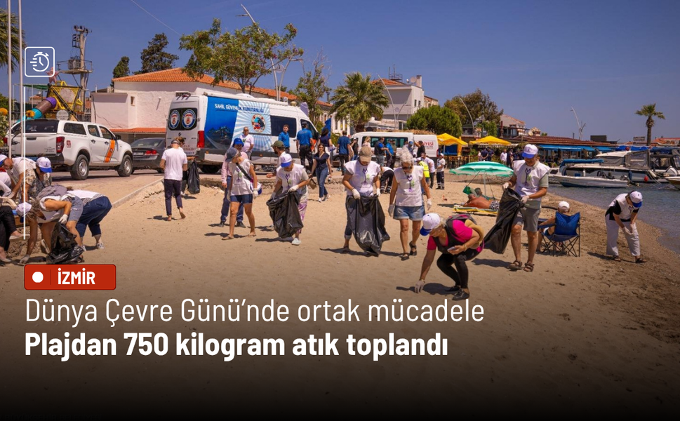 Dünya Çevre Günü’nde ortak mücadele: Plajdan 750 kilogram atık toplandı