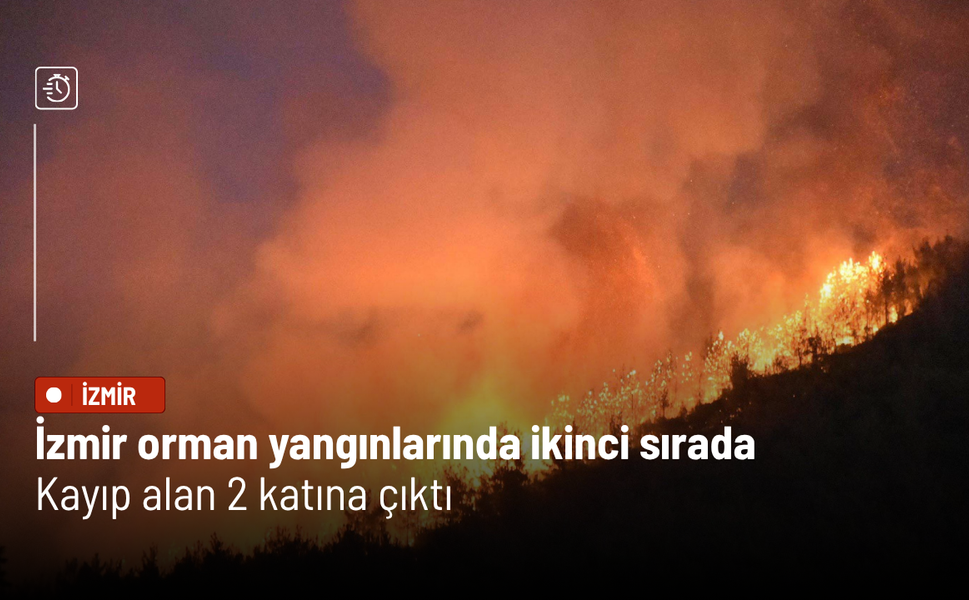İzmir orman yangınlarında ikinci sırada: Kayıp alan 2 katına çıktı