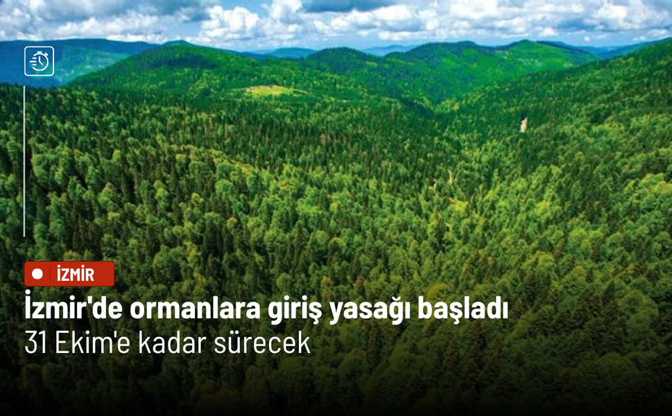 İzmir'de ormanlara giriş yasağı başladı: 31 Ekim'e kadar sürecek